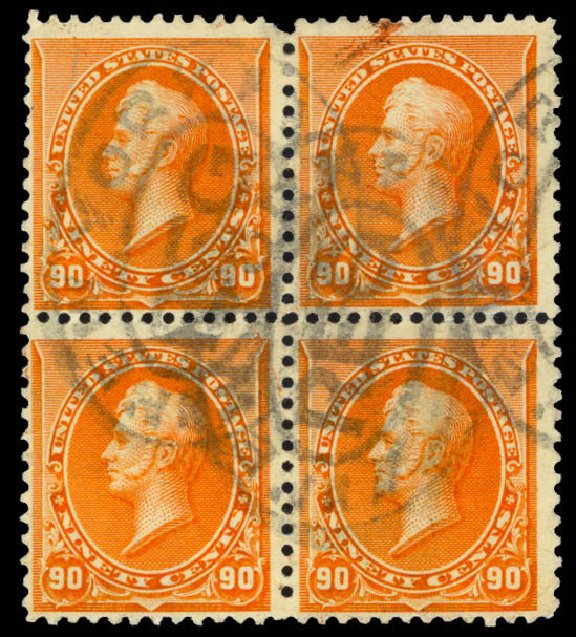 Value of US Stamp Scott # 229: 1890 90c Perry. Daniel Kelleher Auctions, Mar 2013, Sale 635, Lot 322