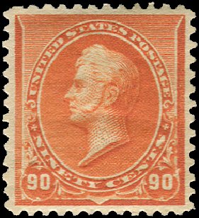 US Stamps Prices Scott Cat. #229 - 90c 1890 Perry. Regency-Superior, Jan 2015, Sale 109, Lot 882
