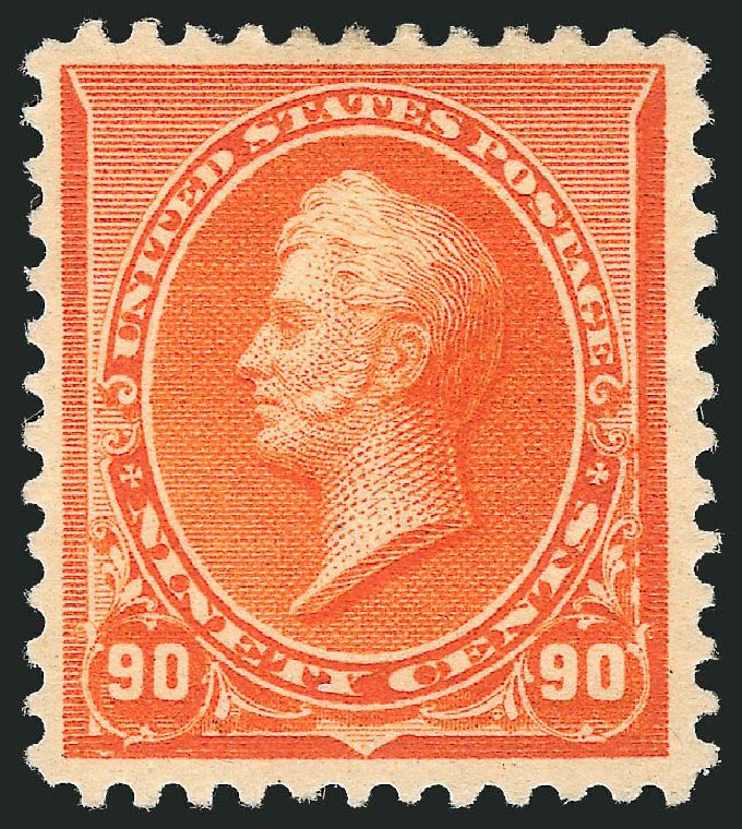 US Stamp Values Scott Catalogue # 229 - 90c 1890 Perry. Robert Siegel Auction Galleries, Jul 2013, Sale 1050, Lot 332