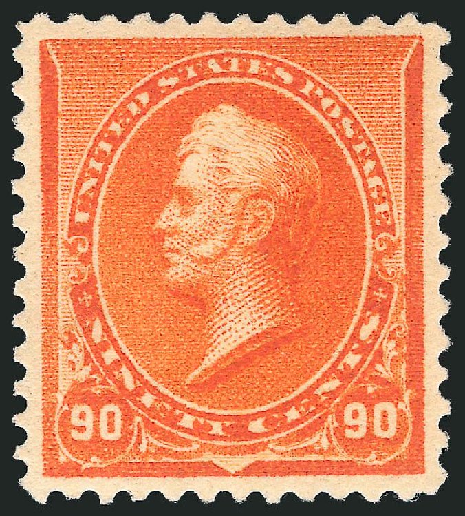 US Stamps Value Scott Catalog 229: 1890 90c Perry. Robert Siegel Auction Galleries, Mar 2014, Sale 1067, Lot 1212