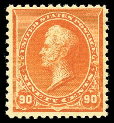 Prices of US Stamps Scott # 229 - 90c 1890 Perry. Matthew Bennett International, Sep 2010, Sale 331, Lot 573