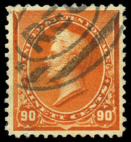 Price of US Stamp Scott Catalogue 229: 90c 1890 Perry. Matthew Bennett International, May 2014, Sale 350, Lot 333