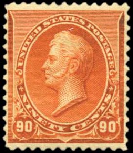 Values of US Stamps Scott Catalogue #229: 1890 90c Perry. Harmer-Schau Auction Galleries, Oct 2010, Sale 87, Lot 193
