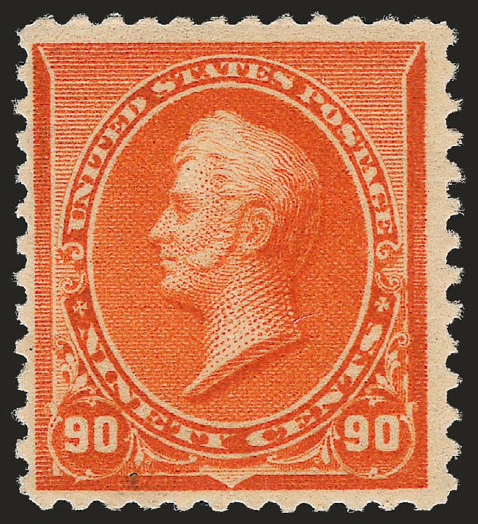 US Stamp Values Scott Cat. #229 - 1890 90c Perry. Robert Siegel Auction Galleries, Apr 2010, Sale 984, Lot 533