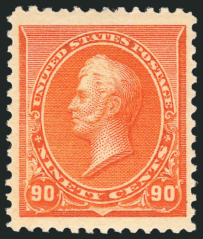 US Stamps Values Scott 229: 90c 1890 Perry. Robert Siegel Auction Galleries, Jun 2011, Sale 1011, Lot 576