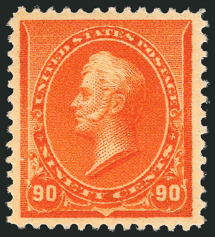 US Stamps Values Scott Cat. 229: 1890 90c Perry. Robert Siegel Auction Galleries, Mar 2012, Sale 1021, Lot 446