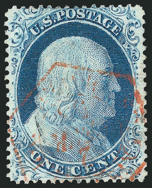 Costs of US Stamps Scott Cat. #23 - 1c 1857 Franklin. Robert Siegel Auction Galleries, Mar 2011, Sale 1006, Lot 1017
