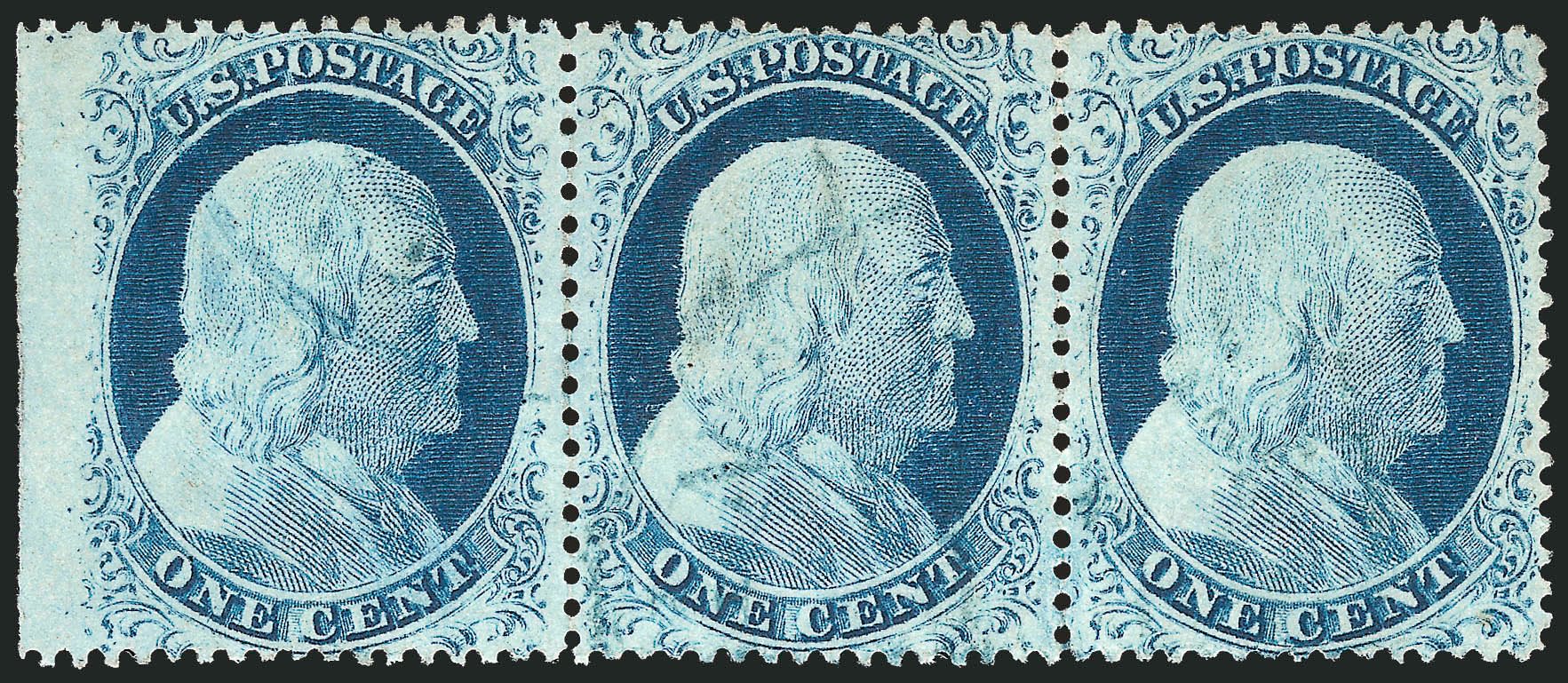 US Stamp Value Scott Catalog #23 - 1857 1c Franklin. Robert Siegel Auction Galleries, Mar 2011, Sale 1006, Lot 1008