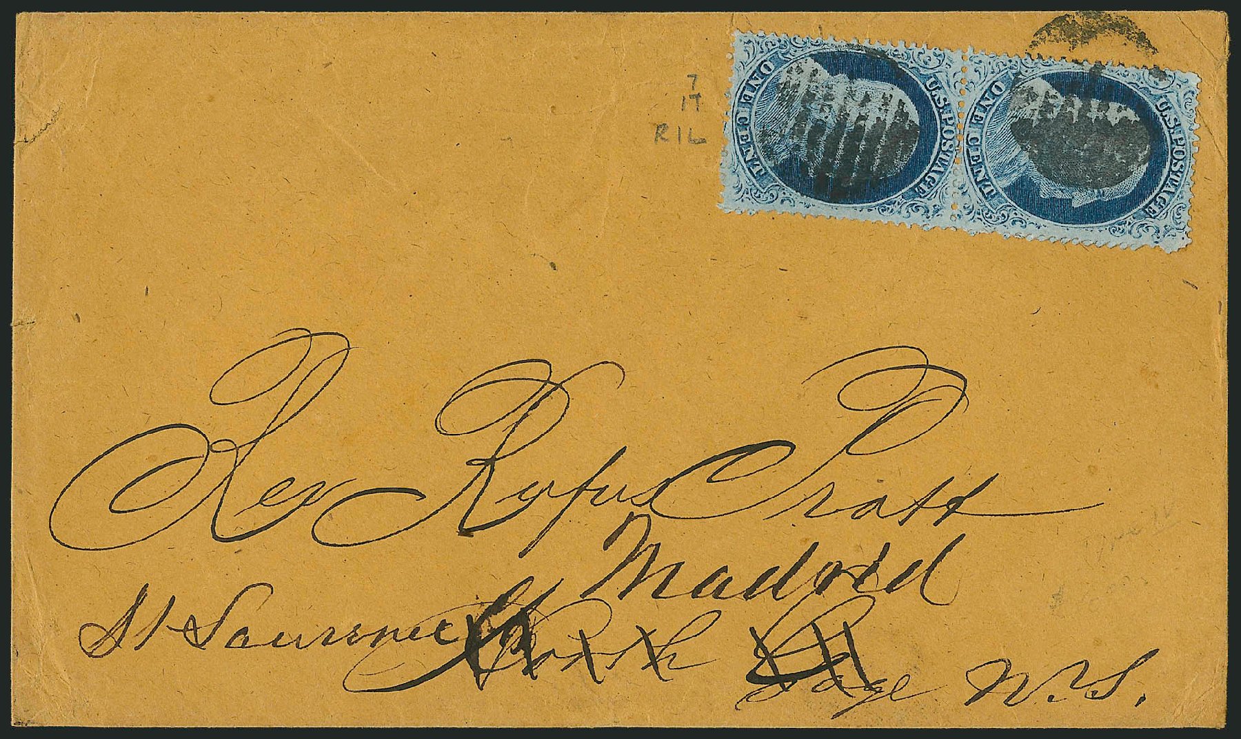 US Stamps Value Scott Cat. #23: 1c 1857 Franklin. Robert Siegel Auction Galleries, Mar 2011, Sale 1006, Lot 1009