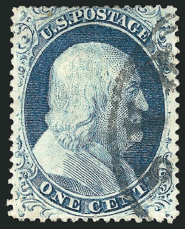 Value of US Stamps Scott Catalogue # 23 - 1857 1c Franklin. Robert Siegel Auction Galleries, Mar 2011, Sale 1006, Lot 1039
