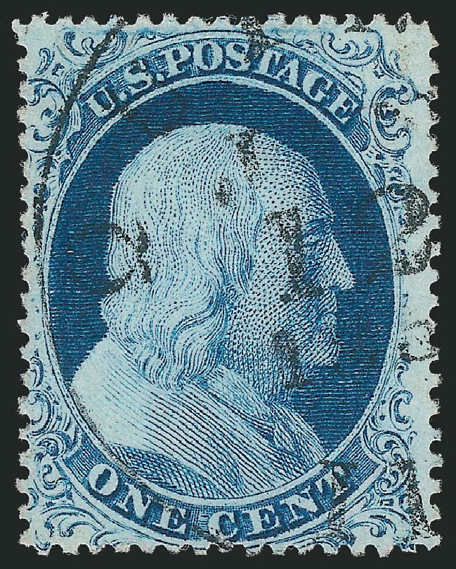 Values of US Stamp Scott Cat. #23: 1857 1c Franklin. Robert Siegel Auction Galleries, Nov 2012, Sale 1034, Lot 49