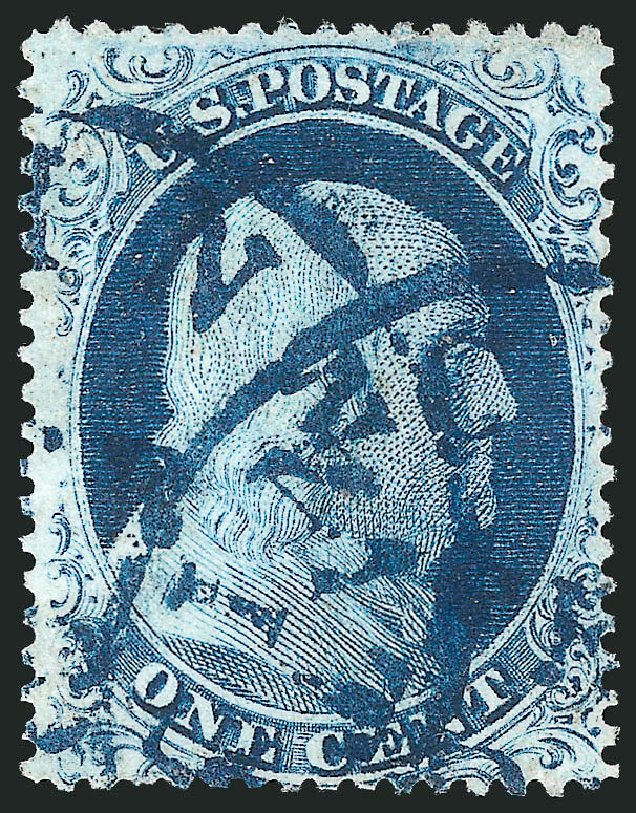 US Stamp Value Scott #23: 1c 1857 Franklin. Robert Siegel Auction Galleries, Sep 2014, Sale 1078, Lot 99