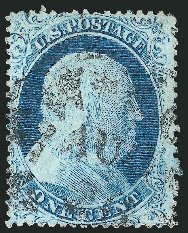 US Stamp Price Scott Cat. # 23 - 1c 1857 Franklin. Robert Siegel Auction Galleries, Mar 2011, Sale 1006, Lot 1040