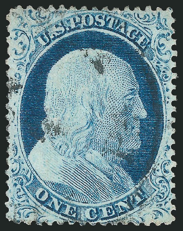 Value of US Stamp Scott Catalogue 23 - 1c 1857 Franklin. Robert Siegel Auction Galleries, Nov 2013, Sale 1061, Lot 3400