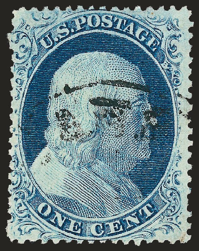 US Stamps Price Scott Catalog 23: 1857 1c Franklin. Robert Siegel Auction Galleries, Sep 2008, Sale 962, Lot 2270