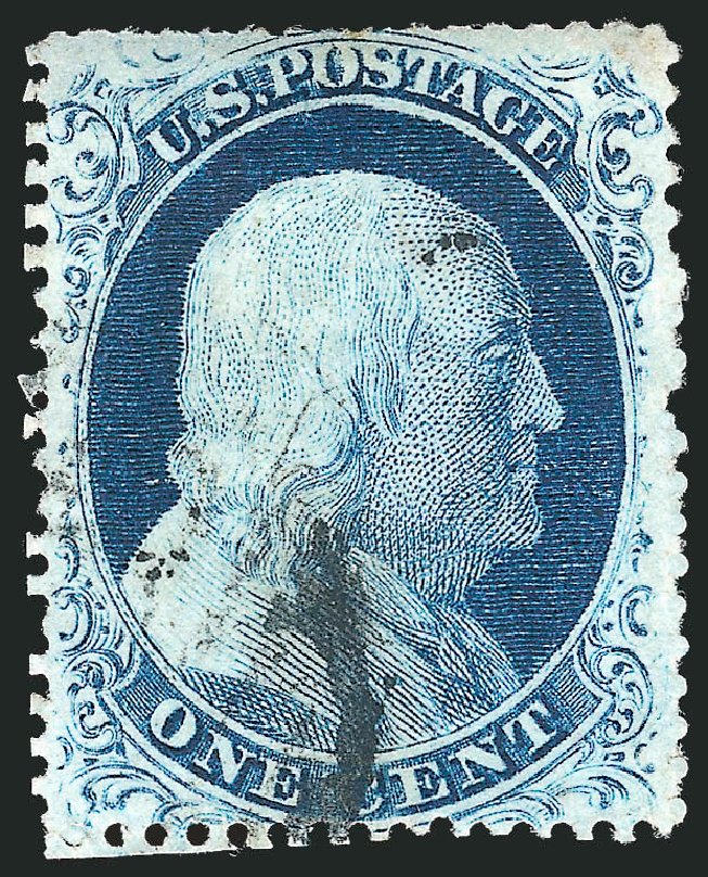 Values of US Stamp Scott Catalog 23 - 1857 1c Franklin. Robert Siegel Auction Galleries, Mar 2011, Sale 1006, Lot 1041