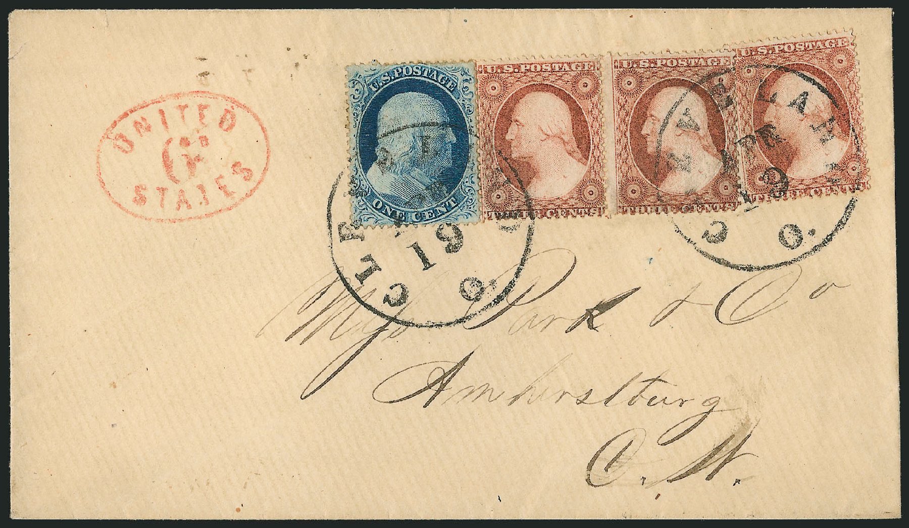 Value of US Stamp Scott Catalogue # 23: 1857 1c Franklin. Robert Siegel Auction Galleries, Mar 2011, Sale 1006, Lot 1051