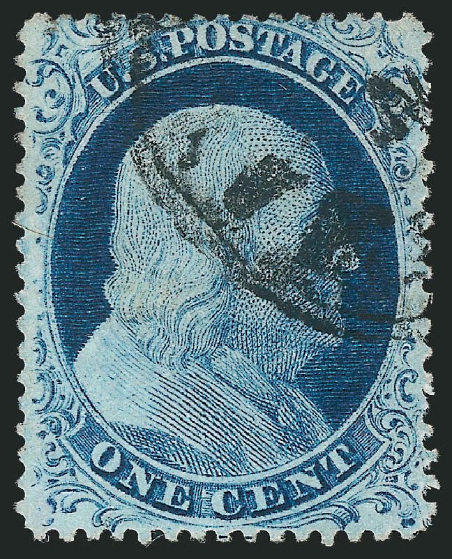 Prices of US Stamps Scott Cat. #23 - 1c 1857 Franklin. Robert Siegel Auction Galleries, Jul 2013, Sale 1050, Lot 131