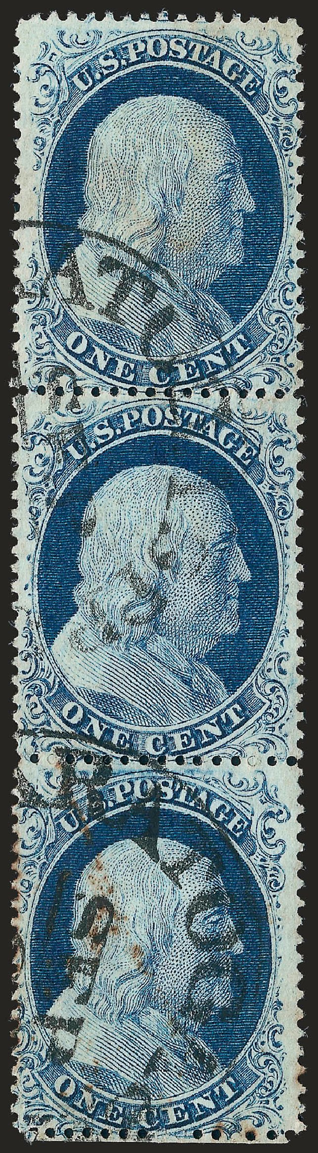 Costs of US Stamp Scott # 23 - 1c 1857 Franklin. Robert Siegel Auction Galleries, Oct 2008, Sale 963, Lot 291