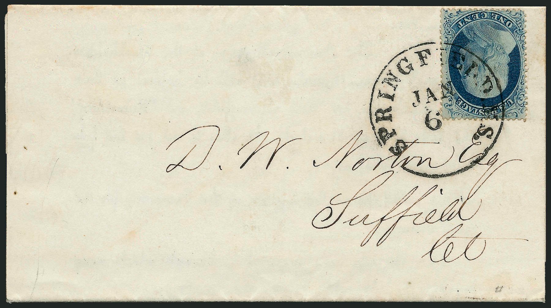 Prices of US Stamps Scott Catalogue #23 - 1857 1c Franklin. Robert Siegel Auction Galleries, Dec 2010, Sale 998, Lot 491