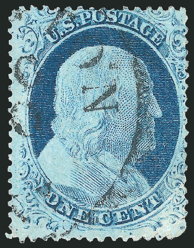 Values of US Stamp Scott Cat. # 23 - 1857 1c Franklin. Robert Siegel Auction Galleries, Mar 2011, Sale 1006, Lot 1014