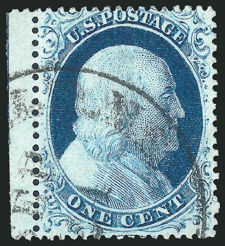 Value of US Stamps Scott Catalogue 23 - 1857 1c Franklin. Robert Siegel Auction Galleries, Mar 2011, Sale 1006, Lot 1024