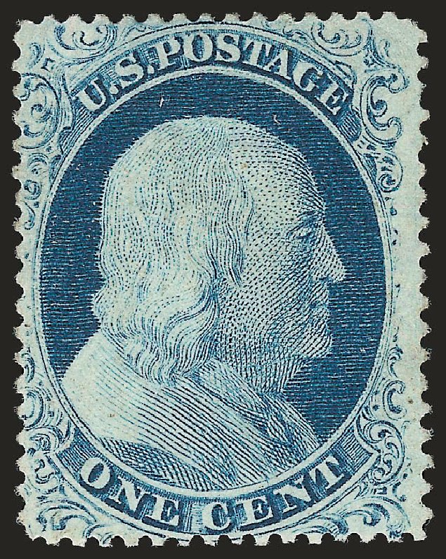 Price of US Stamp Scott Cat. 23 - 1c 1857 Franklin. Robert Siegel Auction Galleries, Apr 2009, Sale 972, Lot 3034