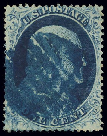 US Stamp Prices Scott Catalog # 23 - 1857 1c Franklin. Daniel Kelleher Auctions, Feb 2013, Sale 634, Lot 25