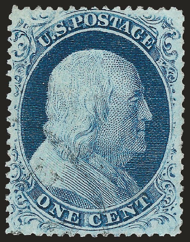 Value of US Stamp Scott Cat. #23 - 1c 1857 Franklin. Robert Siegel Auction Galleries, Jun 2009, Sale 975, Lot 1175