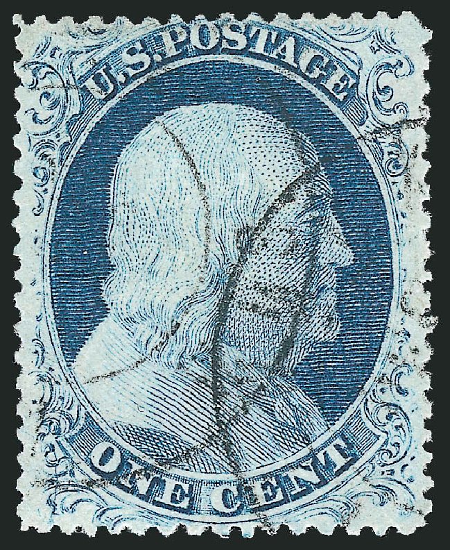 US Stamps Price Scott Catalogue 23: 1857 1c Franklin. Robert Siegel Auction Galleries, Mar 2011, Sale 1006, Lot 1022