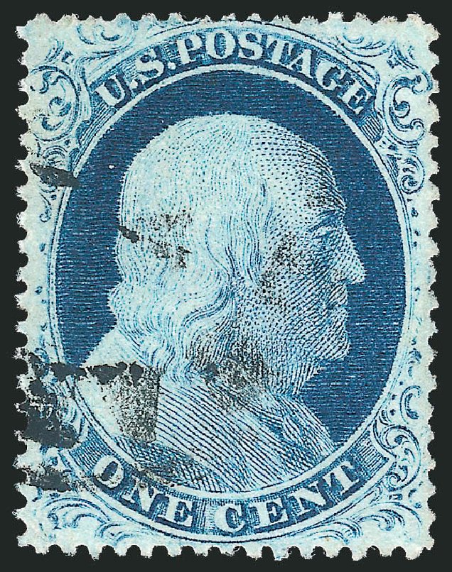 US Stamps Prices Scott Catalog #23 - 1857 1c Franklin. Robert Siegel Auction Galleries, Dec 2013, Sale 1062, Lot 132