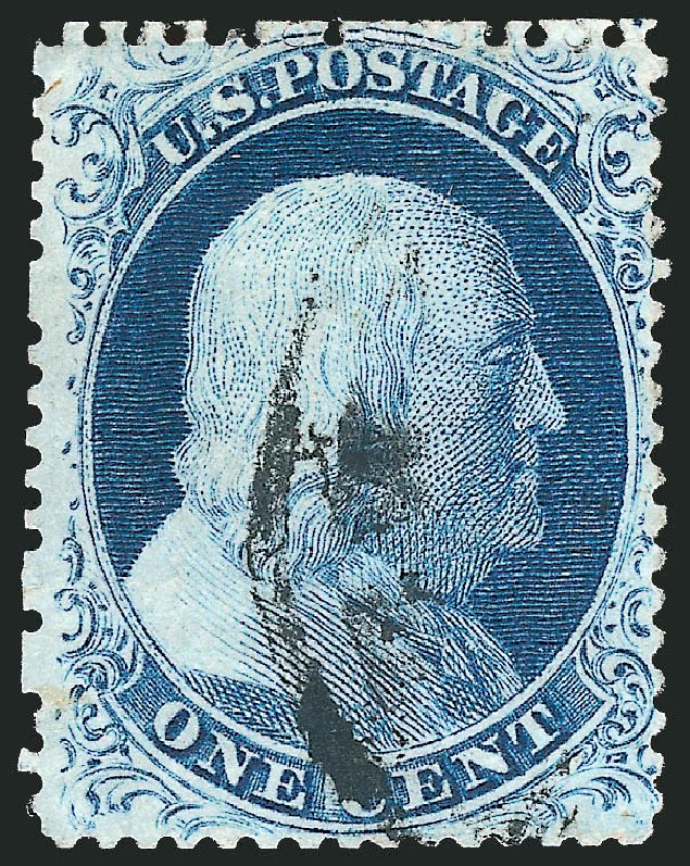 Cost of US Stamps Scott Cat. 23: 1c 1857 Franklin. Robert Siegel Auction Galleries, Mar 2011, Sale 1006, Lot 1033
