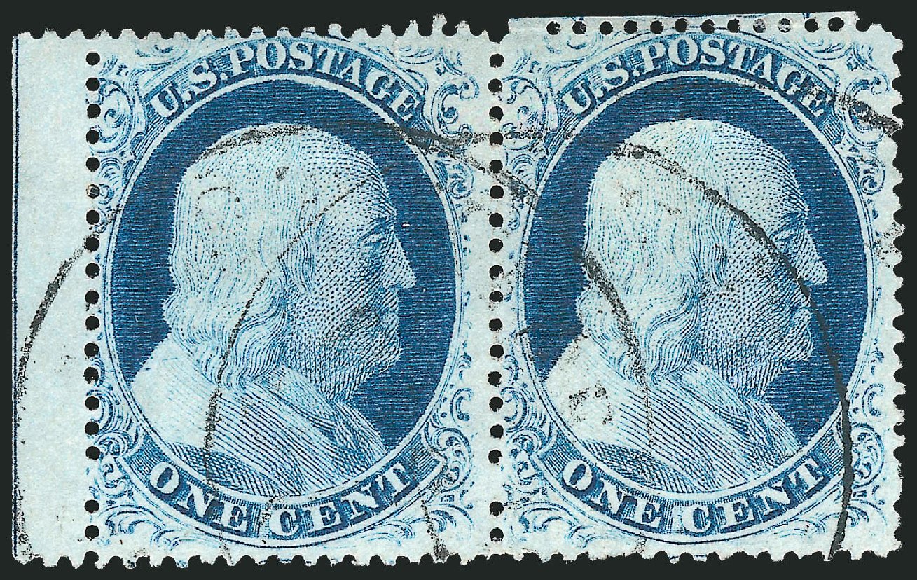 US Stamp Prices Scott #23 - 1c 1857 Franklin. Robert Siegel Auction Galleries, Dec 2010, Sale 998, Lot 453