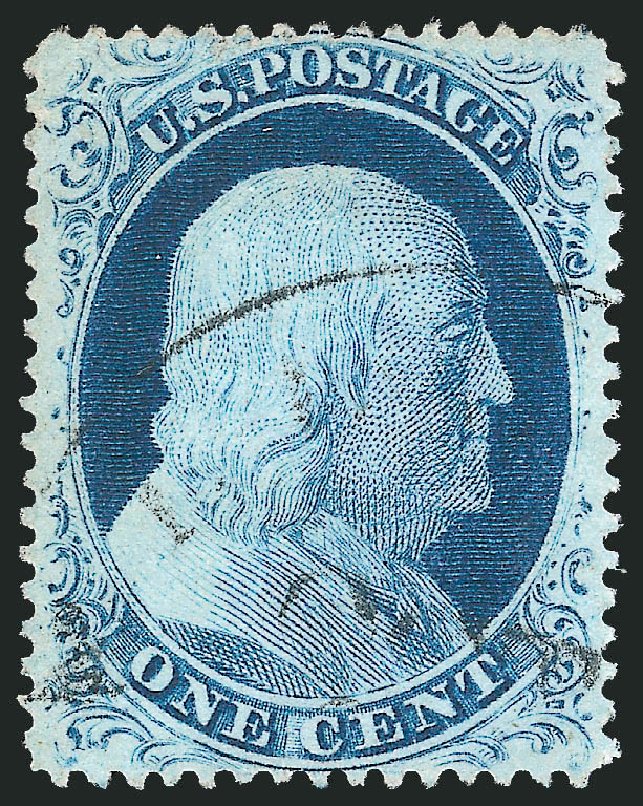 US Stamps Prices Scott Catalog 23 - 1857 1c Franklin. Robert Siegel Auction Galleries, Dec 2010, Sale 998, Lot 463