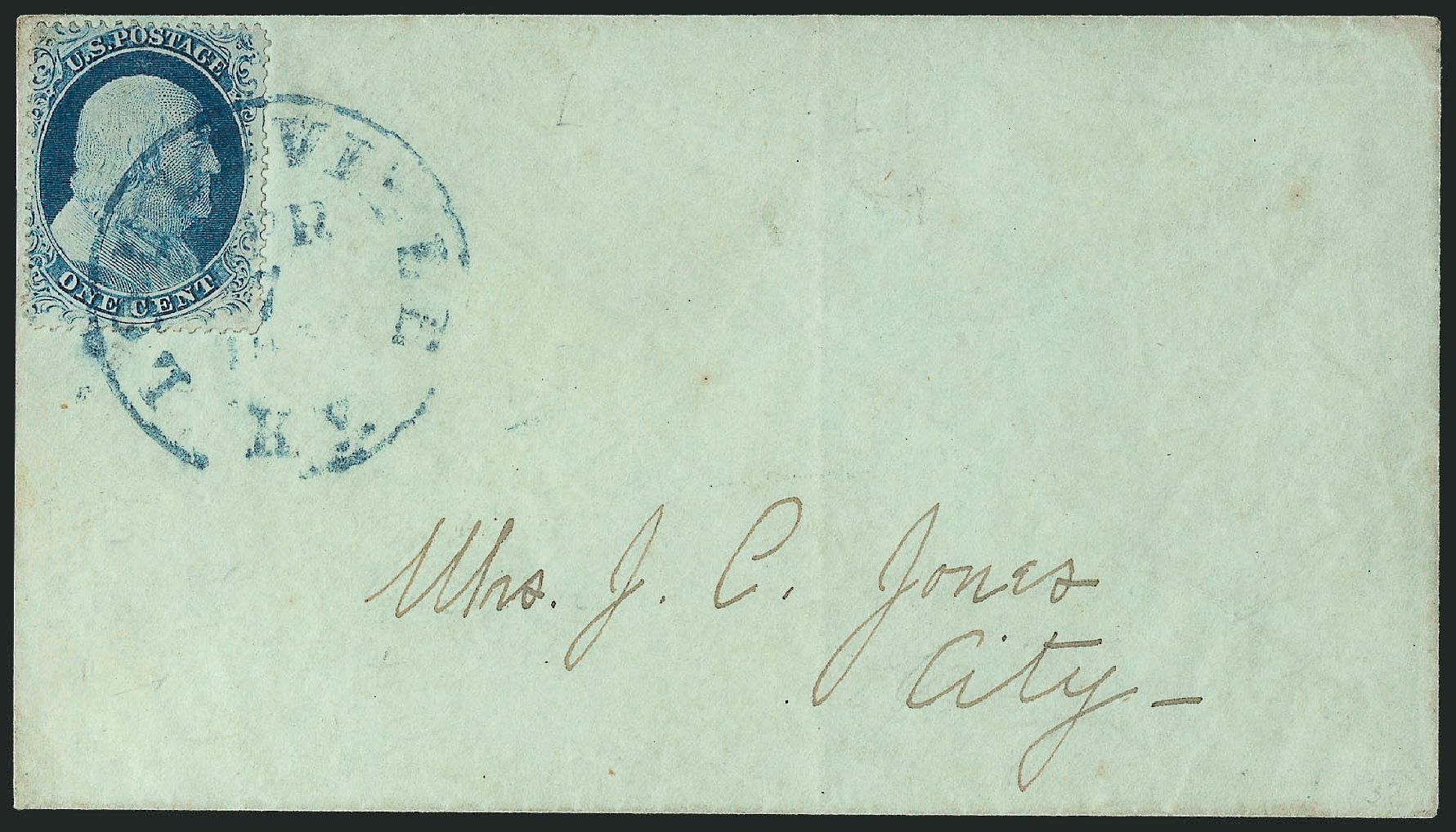 US Stamp Values Scott Catalogue # 23: 1c 1857 Franklin. Robert Siegel Auction Galleries, Dec 2010, Sale 998, Lot 483