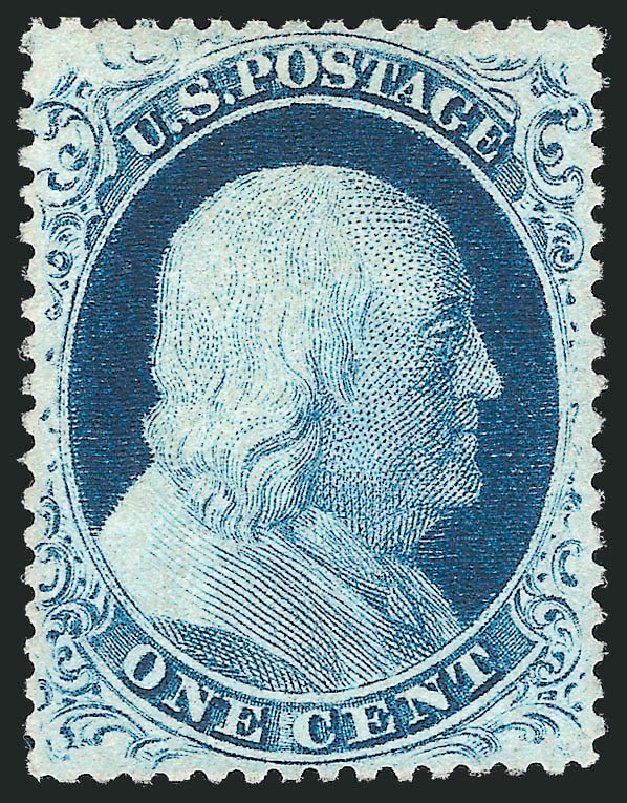 Values of US Stamp Scott Cat. #23: 1857 1c Franklin. Robert Siegel Auction Galleries, Nov 2013, Sale 1057, Lot 576