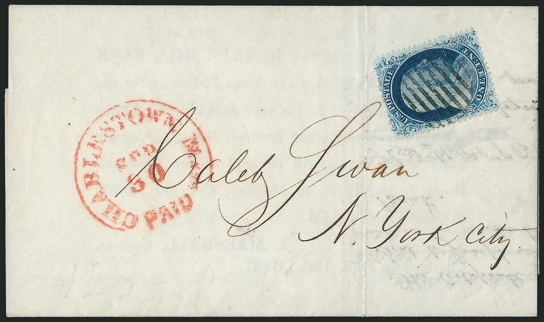 US Stamp Prices Scott Cat. 23 - 1c 1857 Franklin. Robert Siegel Auction Galleries, Dec 2010, Sale 998, Lot 486