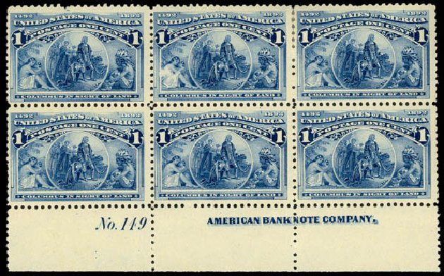 Value of US Stamp Scott # 230: 1893 1c Columbian Exposition. Daniel Kelleher Auctions, Mar 2013, Sale 635, Lot 327