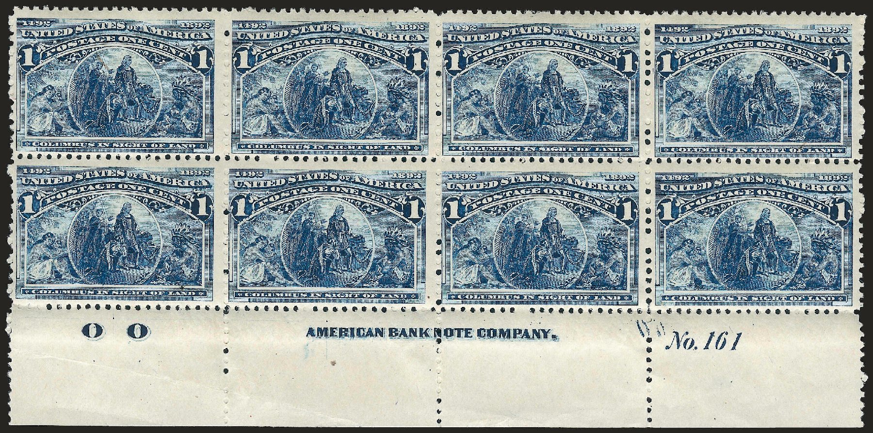 US Stamps Values Scott 230: 1c 1893 Columbian Exposition. Robert Siegel Auction Galleries, Apr 2009, Sale 971, Lot 1027