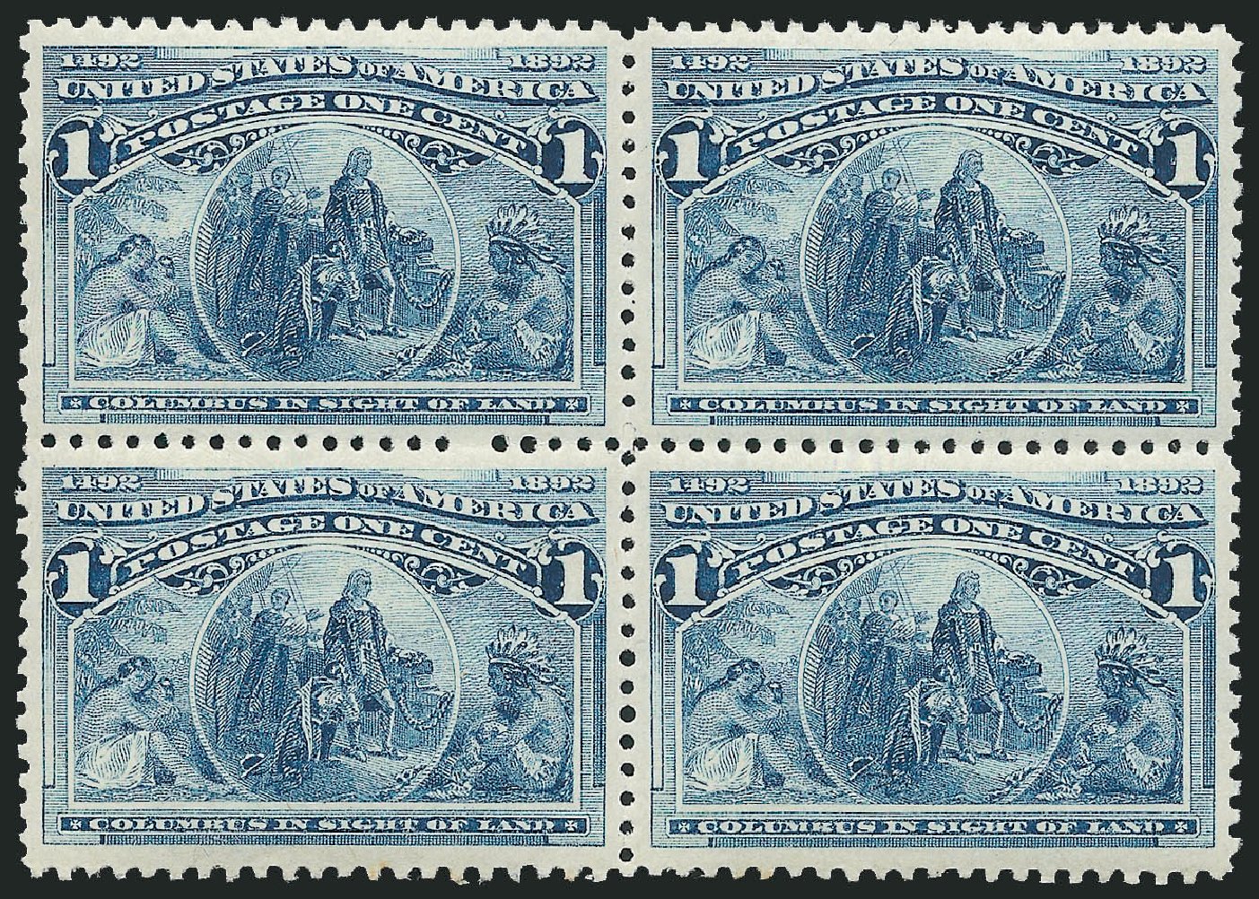Prices of US Stamp Scott Catalogue 230 - 1c 1893 Columbian Exposition. Robert Siegel Auction Galleries, Jun 2009, Sale 975, Lot 1477