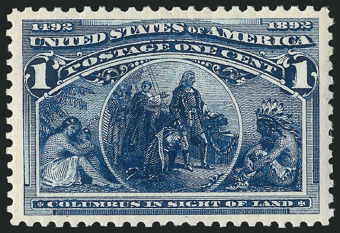 Price of US Stamp Scott Catalog 230 - 1893 1c Columbian Exposition. Robert Siegel Auction Galleries, Mar 2012, Sale 1019, Lot 538