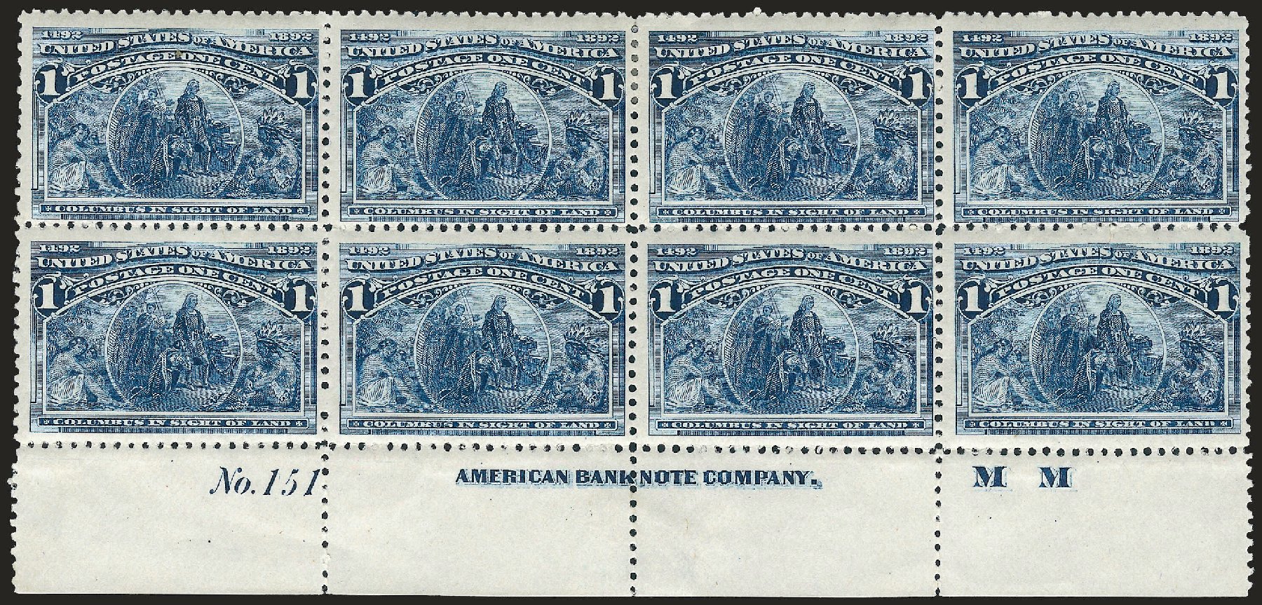 US Stamps Price Scott Catalog 230 - 1893 1c Columbian Exposition. Robert Siegel Auction Galleries, Apr 2009, Sale 971, Lot 1018