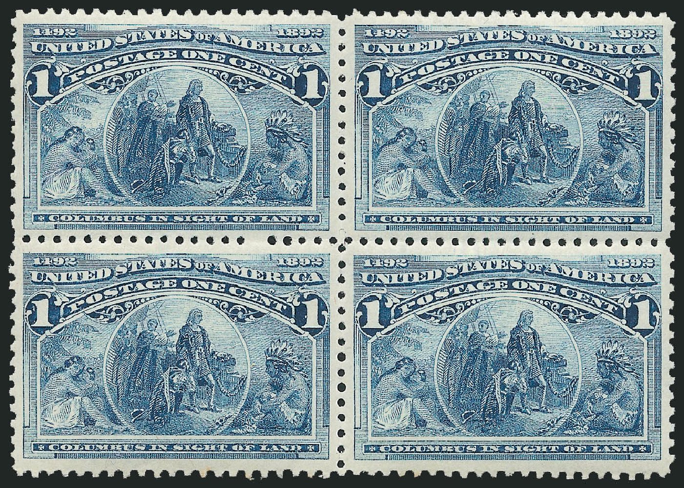 US Stamp Values Scott Cat. 230: 1c 1893 Columbian Exposition. Robert Siegel Auction Galleries, Jun 2011, Sale 1011, Lot 579