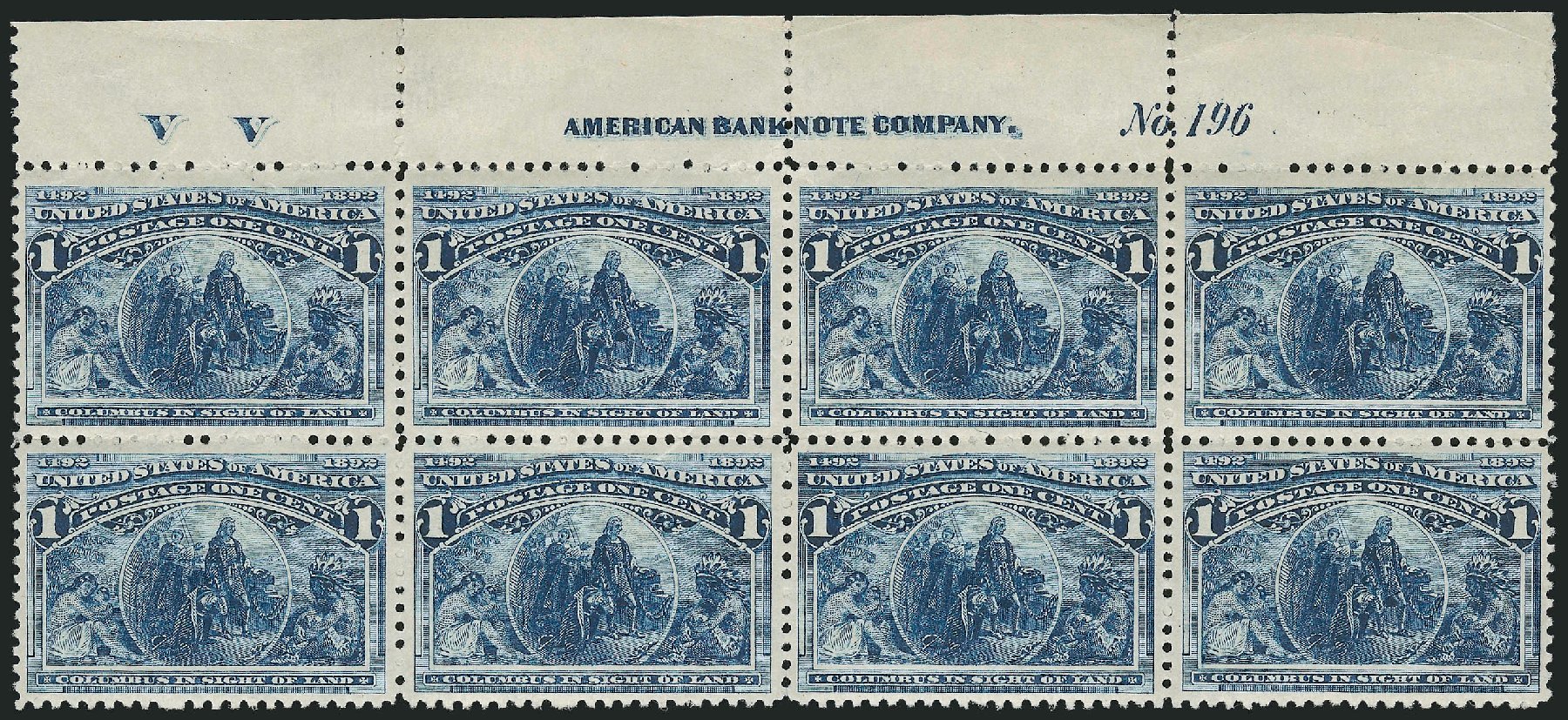US Stamps Price Scott Catalog 230: 1893 1c Columbian Exposition. Robert Siegel Auction Galleries, Mar 2013, Sale 1040, Lot 1519