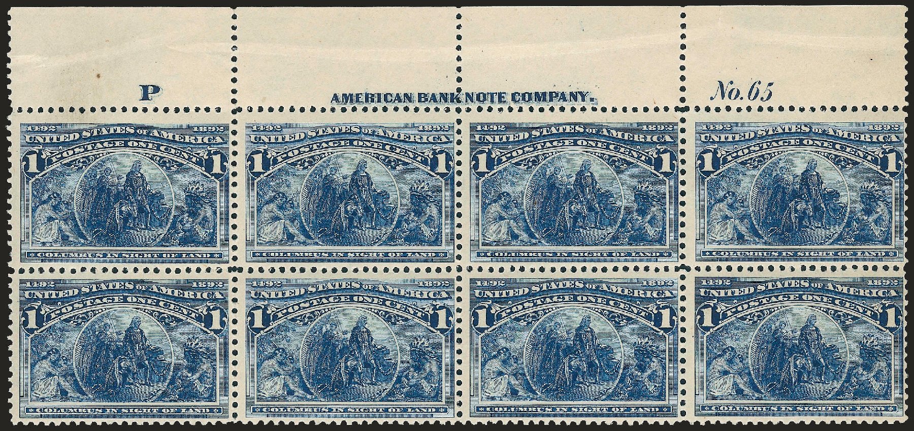 US Stamps Value Scott Catalogue #230: 1c 1893 Columbian Exposition. Robert Siegel Auction Galleries, Apr 2009, Sale 971, Lot 1009