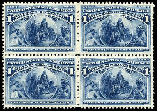 Price of US Stamp Scott Cat. # 230: 1893 1c Columbian Exposition. Matthew Bennett International, Apr 2008, Sale 326, Lot 210