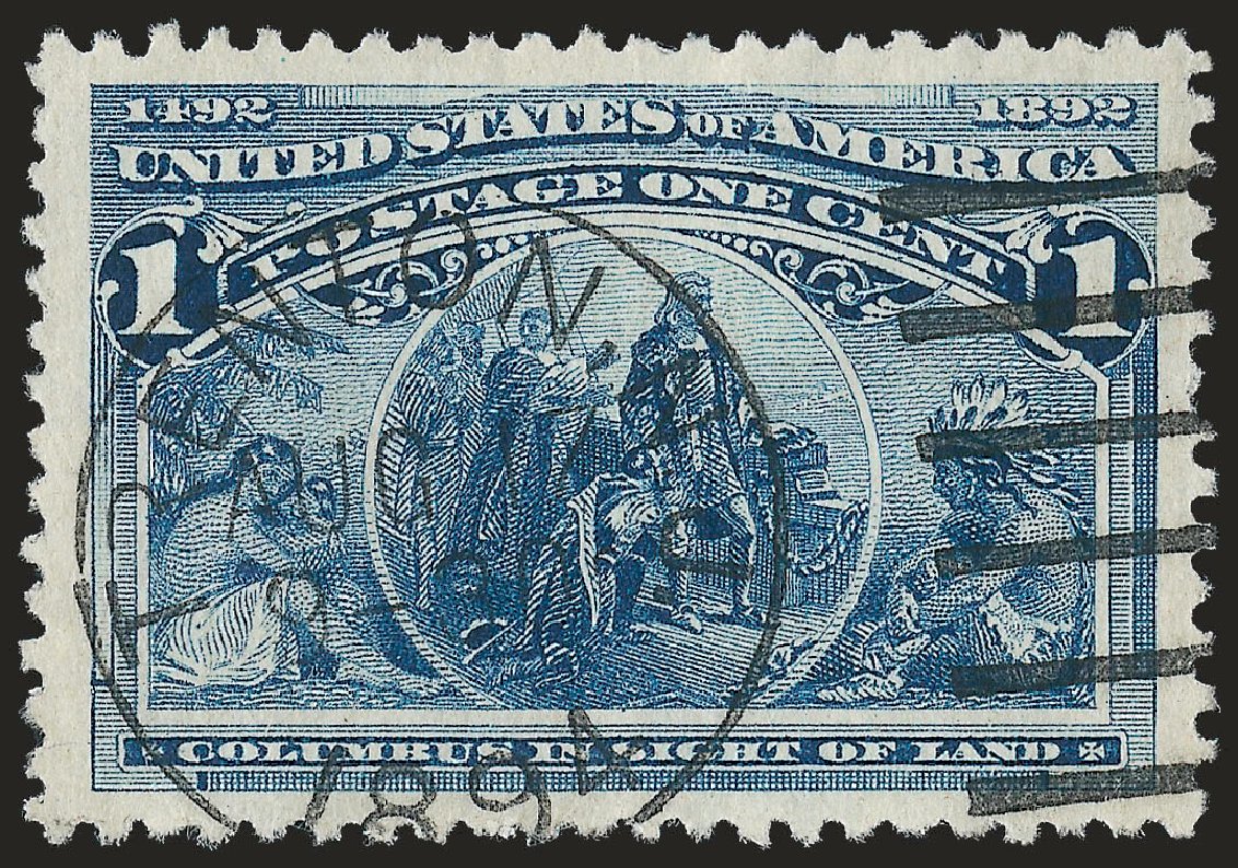 Values of US Stamp Scott Catalogue 230: 1c 1893 Columbian Exposition. Robert Siegel Auction Galleries, Sep 2009, Sale 976, Lot 1671