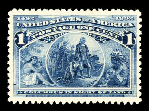 Cost of US Stamps Scott # 230 - 1c 1893 Columbian Exposition. Cherrystone Auctions, Jul 2013, Sale 201307, Lot 74
