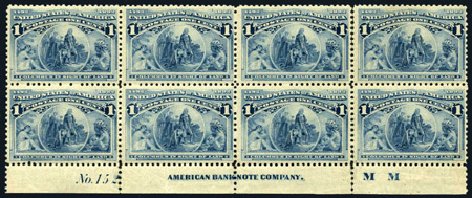 Price of US Stamps Scott 230 - 1893 1c Columbian Exposition. Harmer-Schau Auction Galleries, Feb 2009, Sale 80, Lot 1194