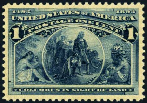 Costs of US Stamps Scott Catalogue 230: 1c 1893 Columbian Exposition. Harmer-Schau Auction Galleries, Aug 2012, Sale 94, Lot 1294